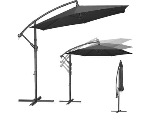 Zweefparasol 300 cm D-vorm - Balkon- en Terrasparasol met UPF