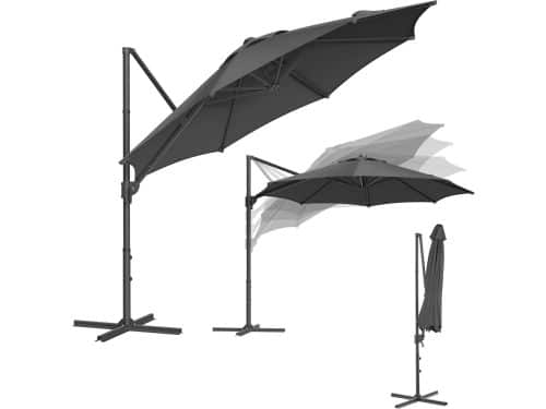 Zweefparasol 300 cm Rond - 360° Draaibaar & Kantelbaar (0