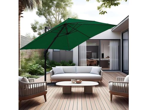 Zweefparasol 300x300 cm - 360° Draaibaar met Voetpedaal & 4