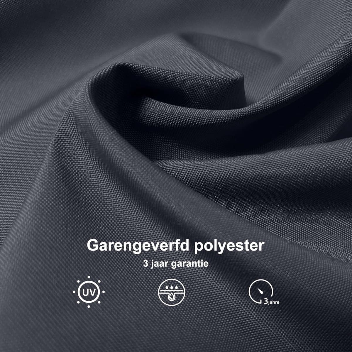zweefparasol 300×400 cm rechthoekig 360° draaibaar, uv bestendig polyester