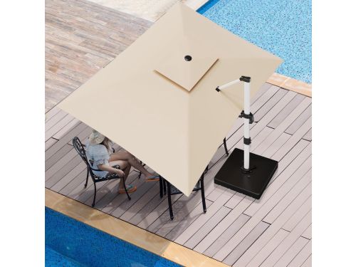 Zweefparasol 300x400 cm XXL - 360° Draaibaar, Kantelbaar, UV50+ Zonwering