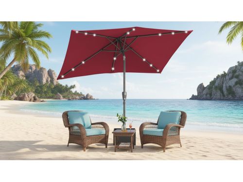 Zweefparasol Depauwonen 2x3 m - Rechthoekige Tuinparasol met 30° Kantelbaar