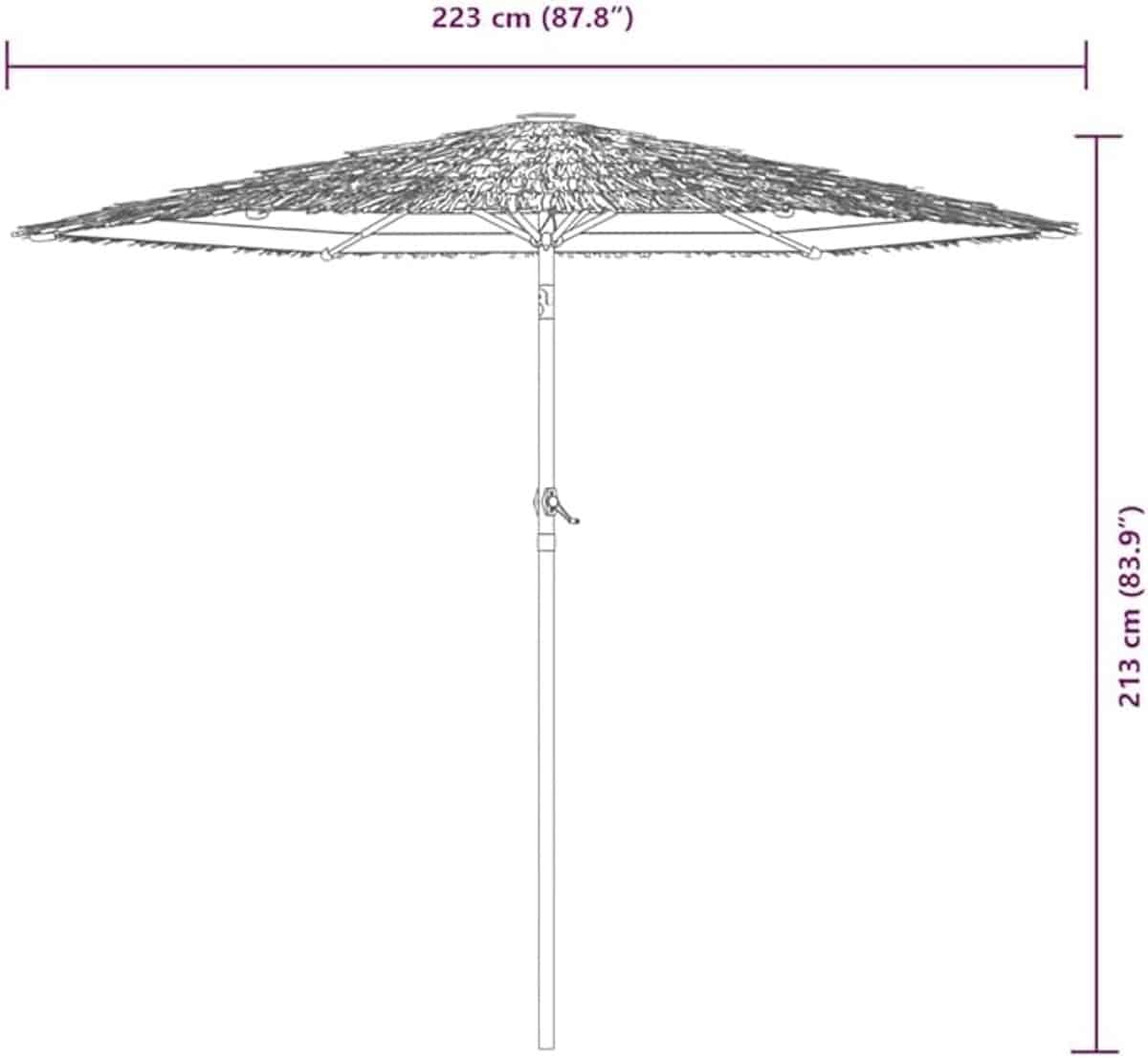 zweefparasol depauwonen Ø300 cm met led verlichting, uv bescherming en waterafstotend