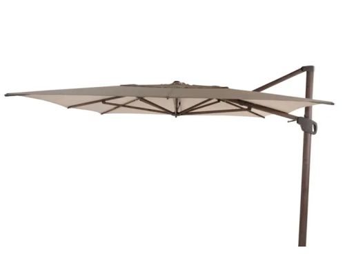 Zweefparasol Hacienda 400 300 Wenge Frame Beach 4SO Parasol Bruin 4 Seasons Outdoor