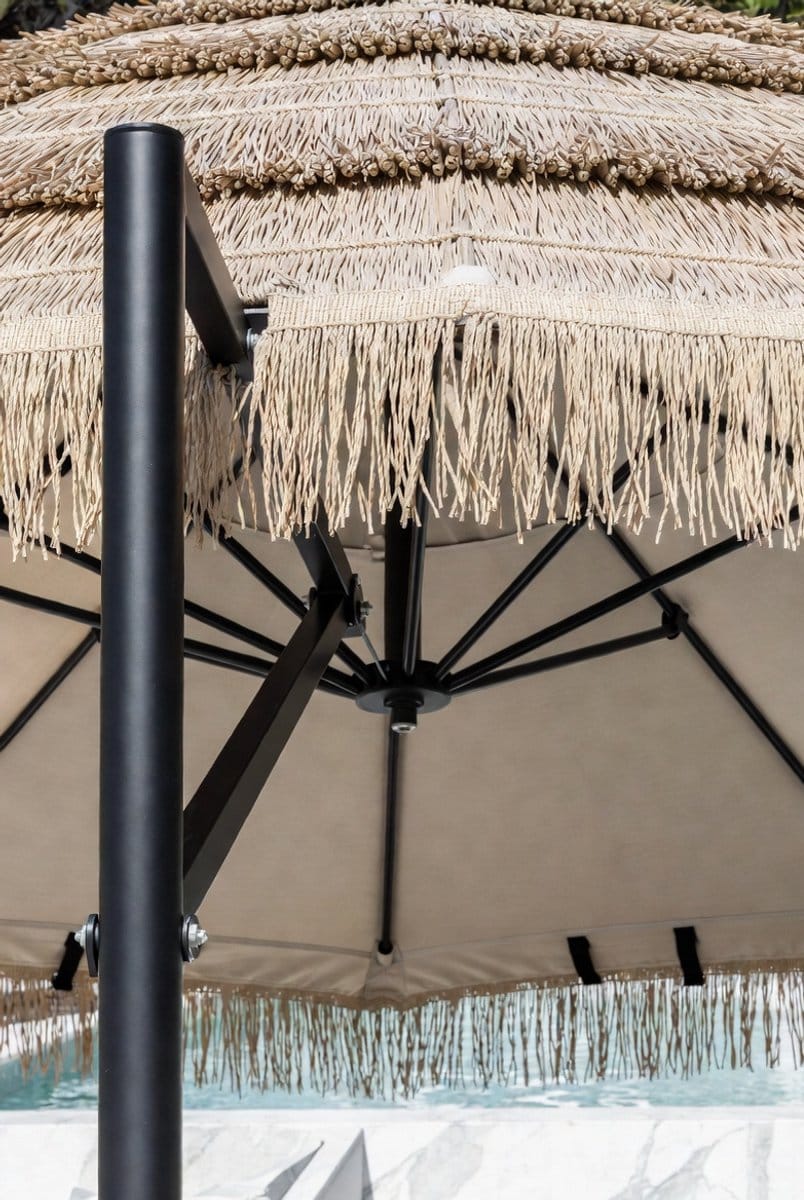 zweefparasol hawaii 270 cm tiki stro look tuinparasol met
