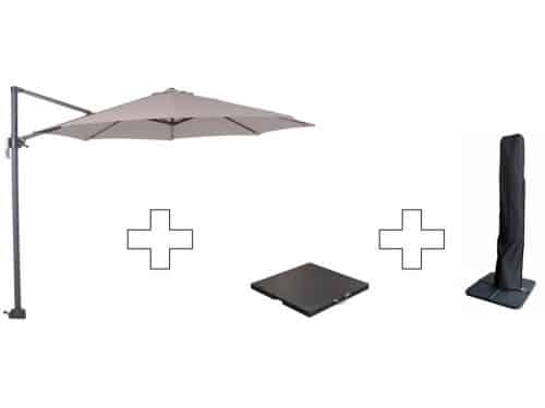 Zweefparasol Hawaii S - met voet en hoes - Zand