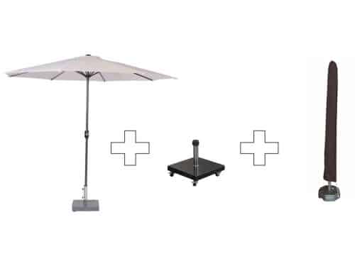 Zweefparasol Lotus - met voet en hoes - 300 cm