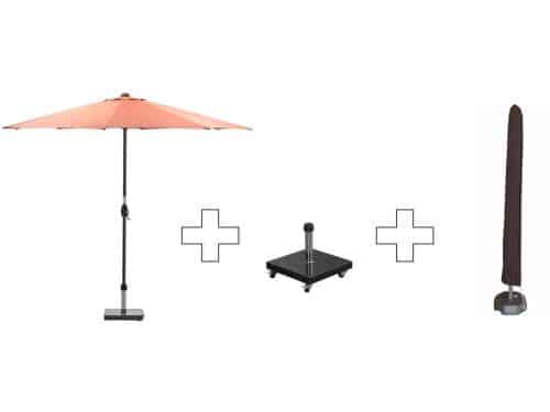 Zweefparasol Lotus - met voet en hoes - 300 cm