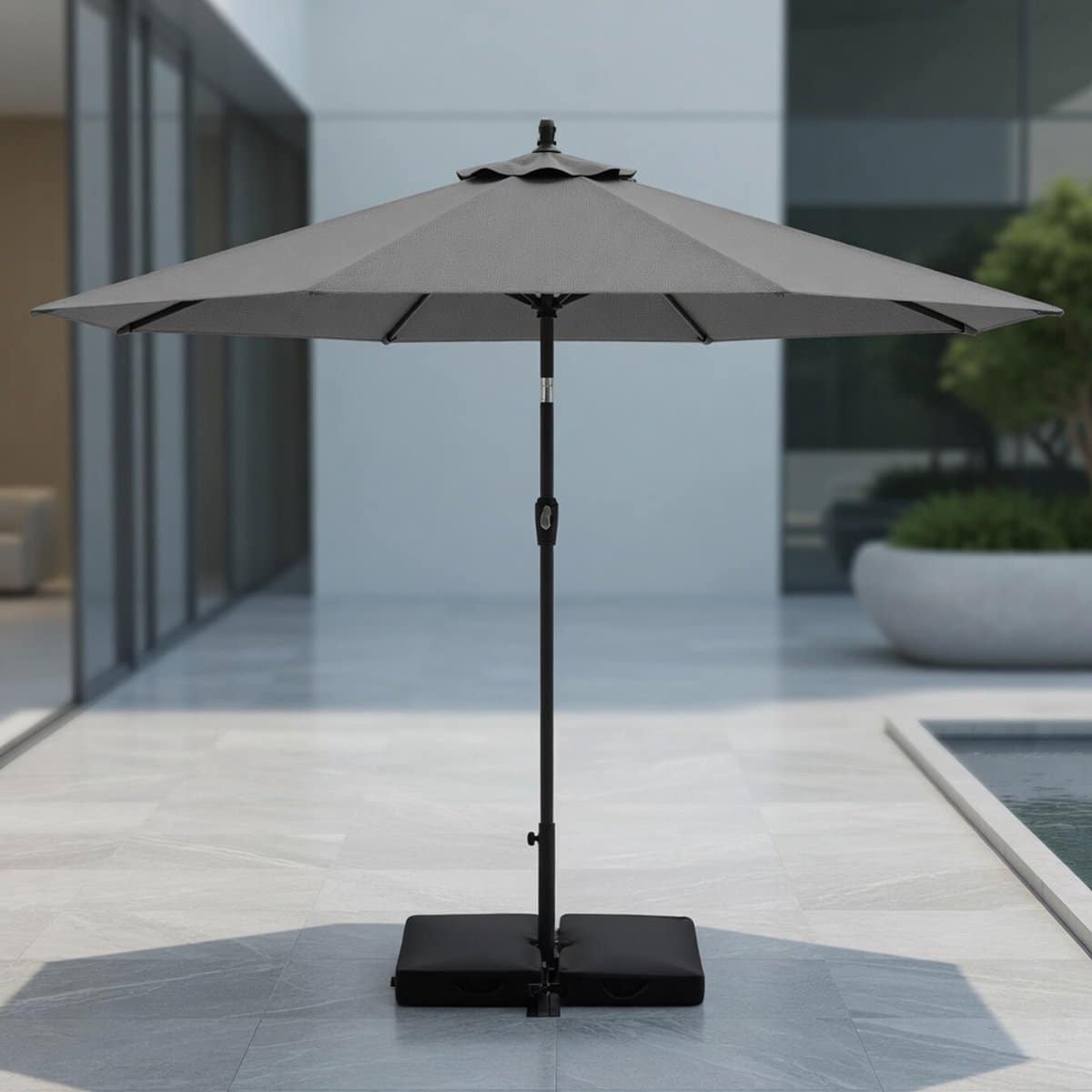 zweefparasol met led solar verlichting 300 cm mobili bella