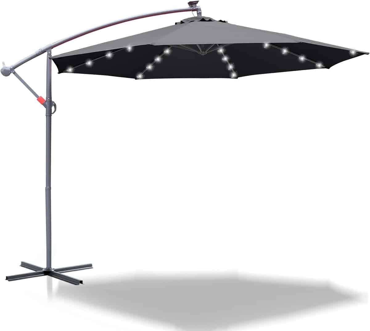 zweefparasol met led tuinparasol scherm terras en balkon