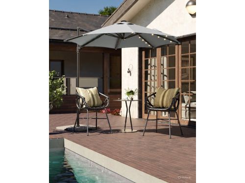 Zweefparasol Ø 300 cm met LED Verlichting & Zonnepaneel