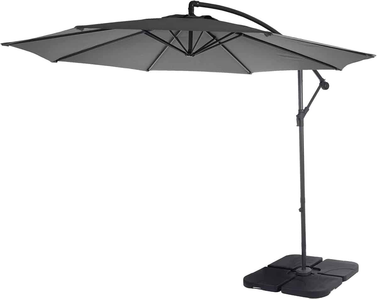 zweefparasol parasol schaduwdoek terras zonwering kantelbaar met