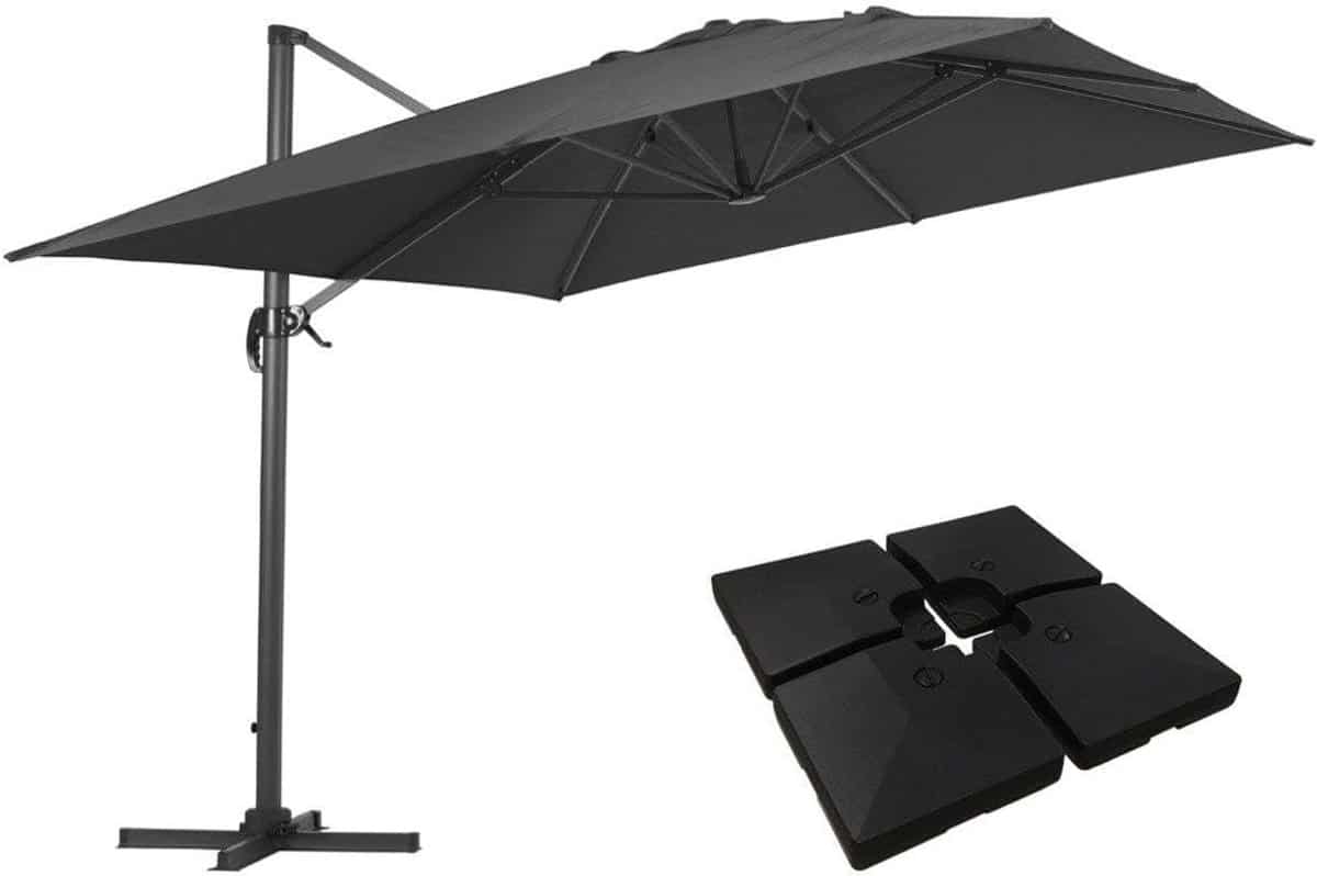 zweefparasol rechthoekig tuinparasol aluminium terras beschermen 360