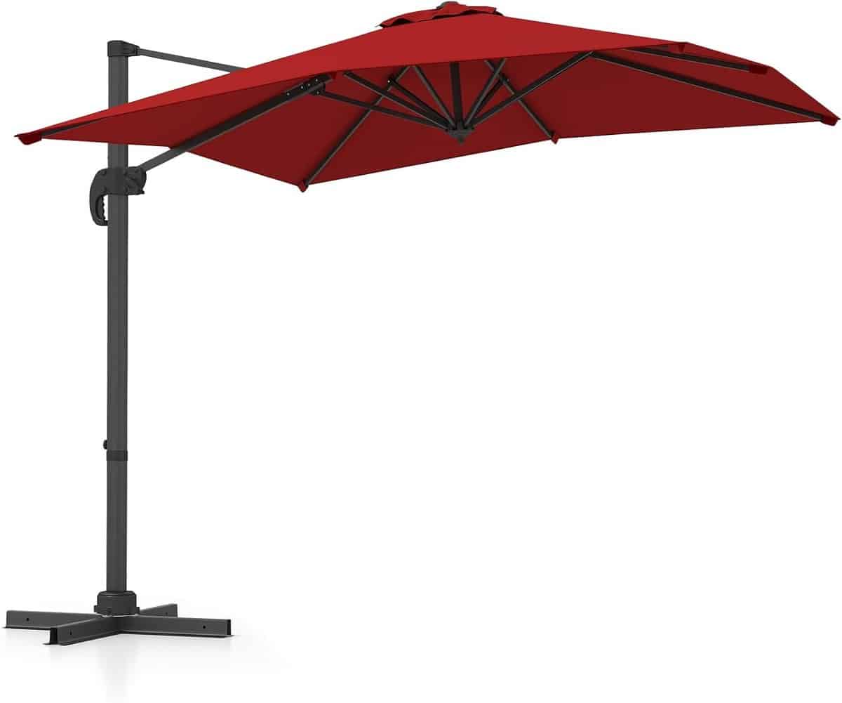 zweefparasol tuin balkon scherm zomerse ontspanning 360