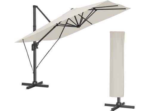 Zweefparasol - Verstelbaar in 4 hoeken - 290 x 290