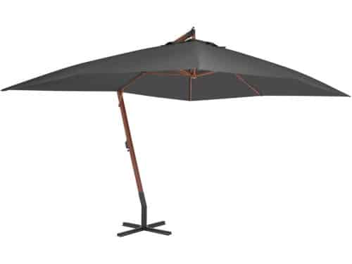Zwevende Parasol - Tuin Schaduwdoek - Buiten Ontspannen - Houten