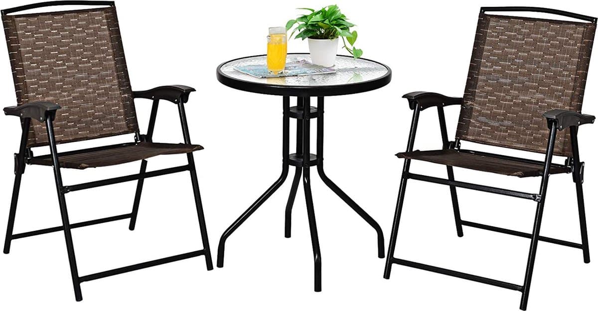 3 delige bistroset, balkonset, tuinmeubelset, terras gesprek set met 2