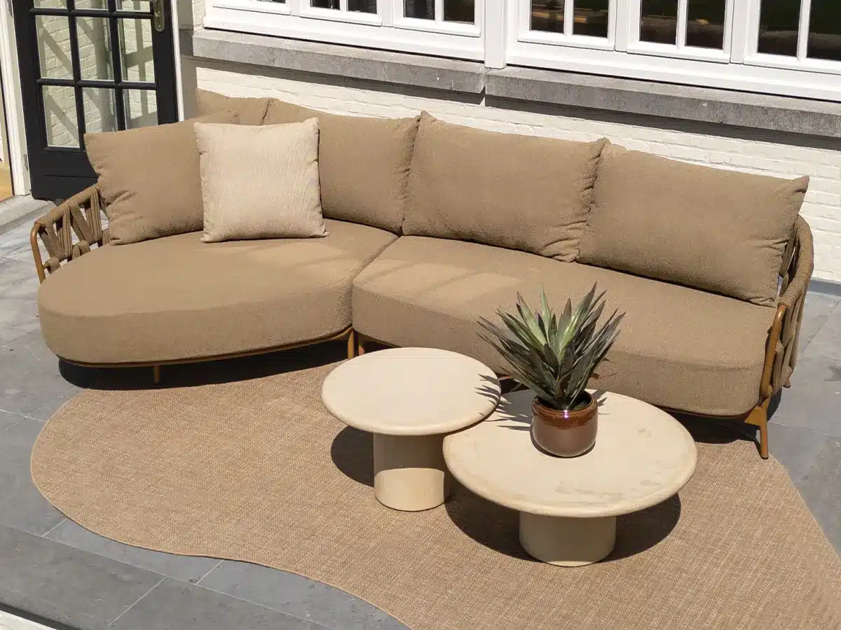 4 seasons outdoor | biarritz hoekbank met koffietafels
