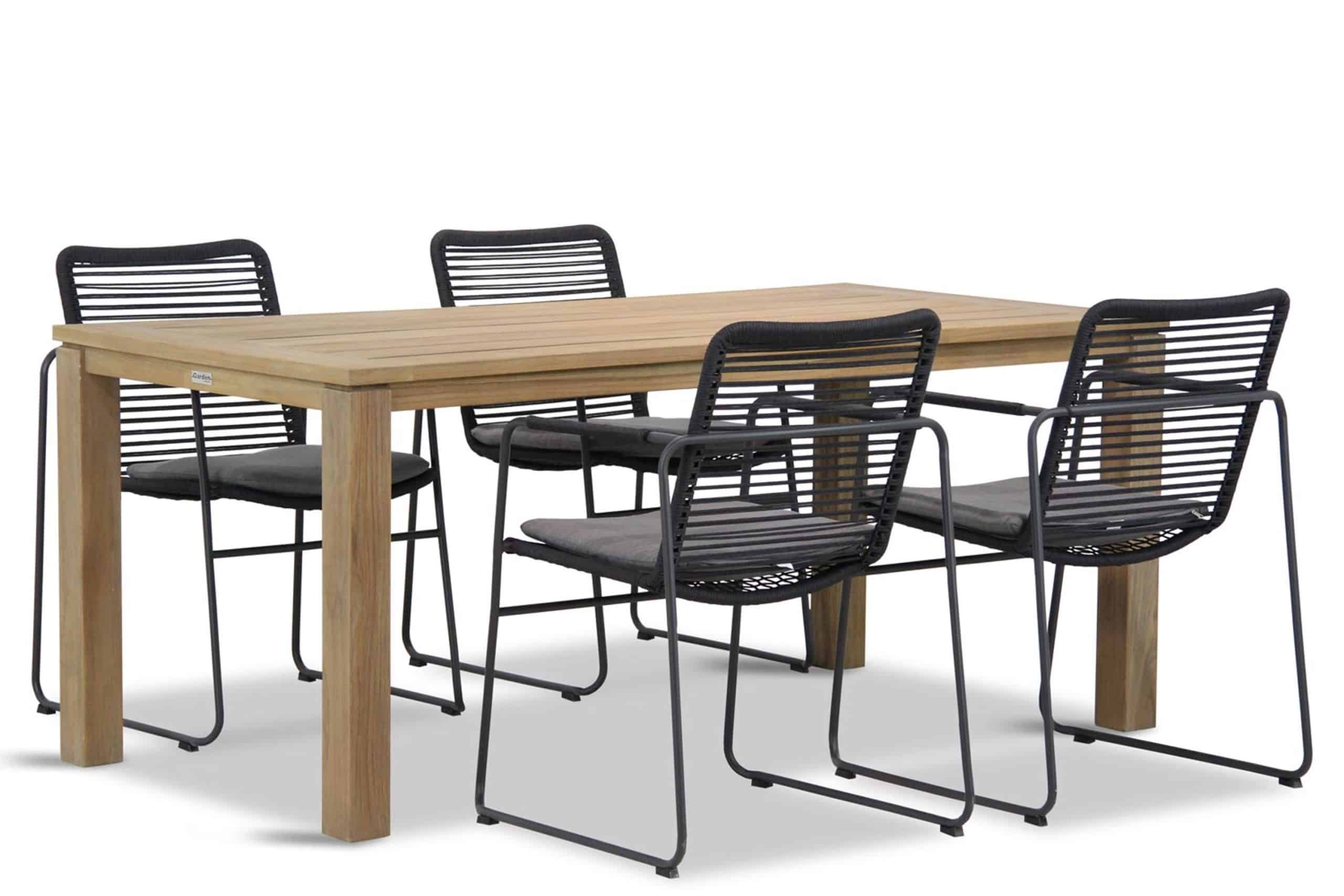 4 seasons outdoor elba/bristol 180 cm dining tuinset 5 delig stapelbaar