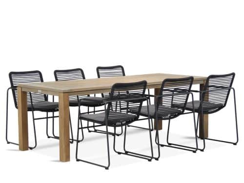 4 Seasons Outdoor Elba/Bristol 220 cm dining tuinset 7-delig stapelbaar