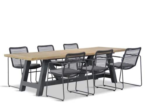4 Seasons Outdoor Elba/Trente 260 cm dining tuinset 7-delig stapelbaar