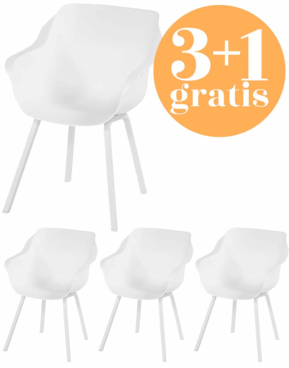 4 x hartman sophie element armchair white