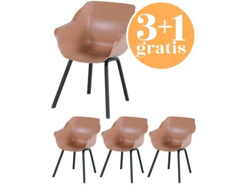 4 x Hartman Sophie Element dining armstoel Italian Terra