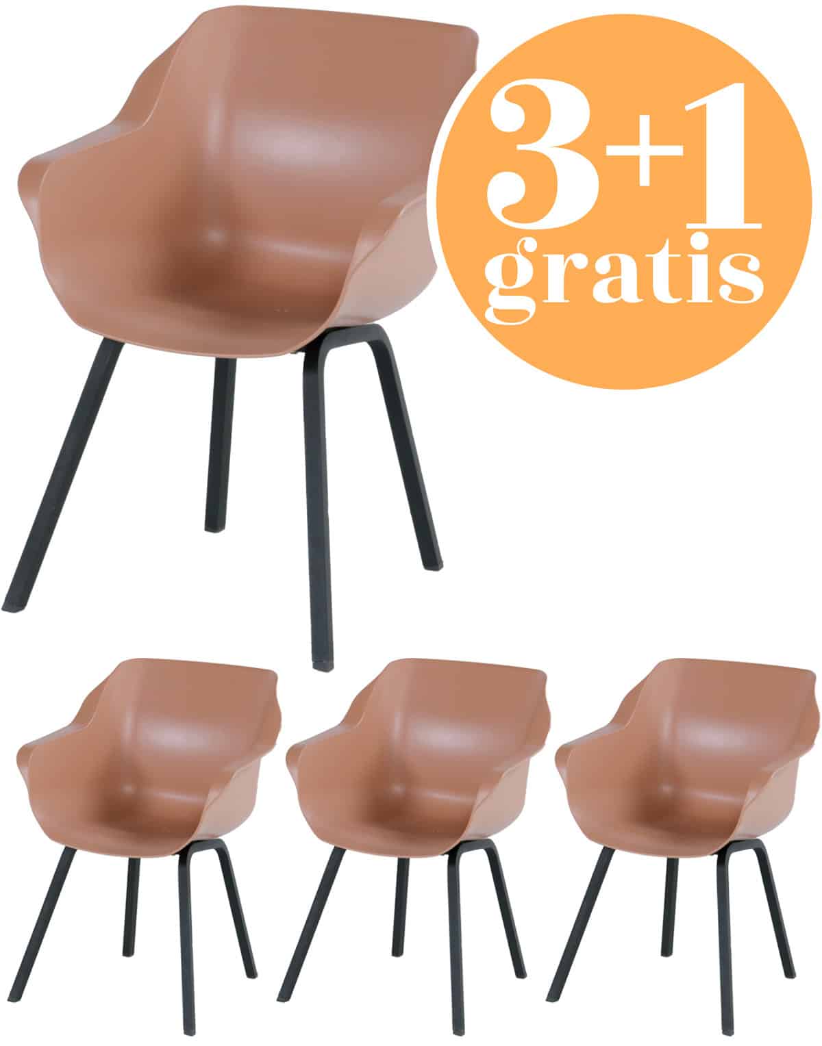 4 x hartman sophie element dining armstoel italian terra