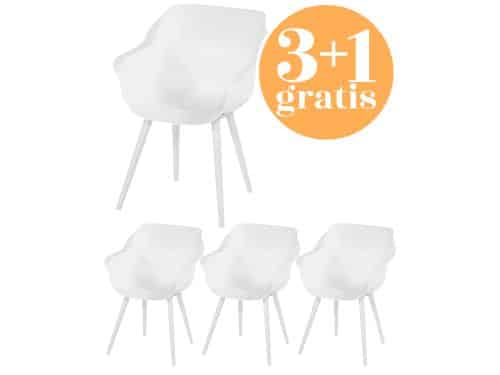 4 x Hartman Sophie Studio dining armstoel Wit