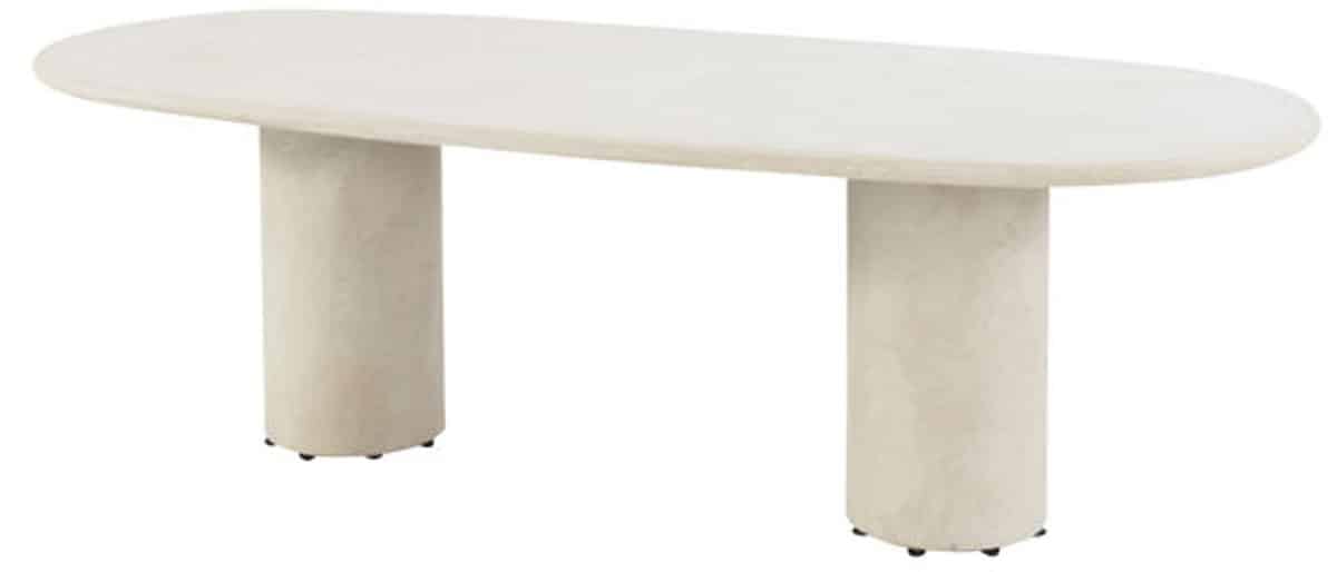 4so hampton dining tafel zand ovaal mortex 240×105 cm