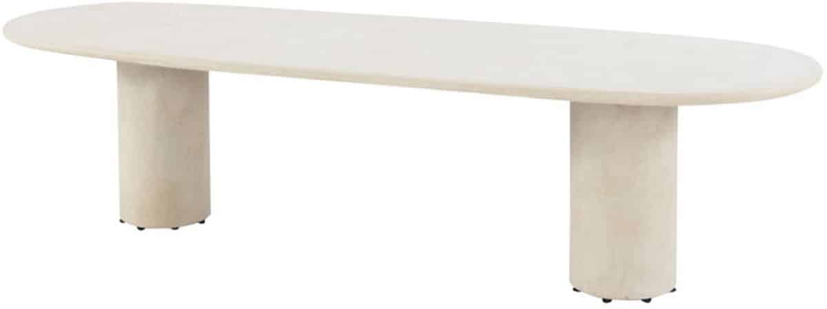 4so hampton dining tafel zand ovaal mortex 300×110 cm