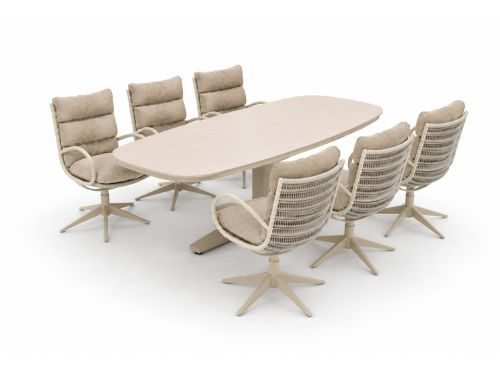 Apple Bee Camp Bay/Zanzibar 220x110 cm dining tuinset 7-delig