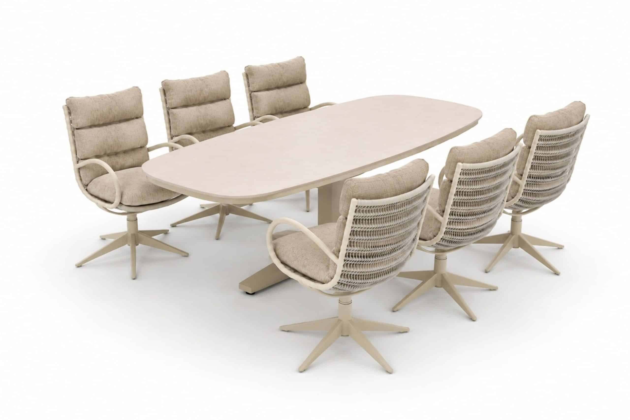 apple bee camp bay/zanzibar 220×110 cm dining tuinset 7 delig