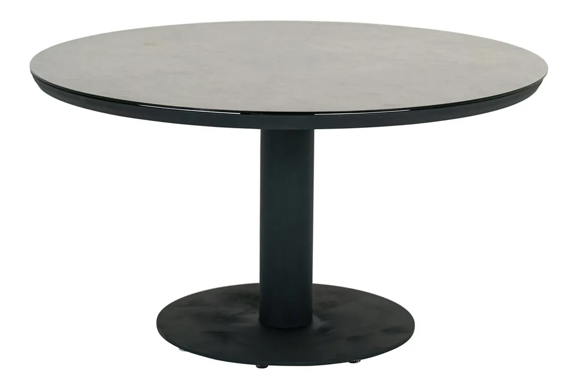 apple bee | melville tuintafel Ø140 cm | black light grey