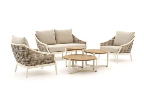 Apple Bee Milou/Monaco stoel-bank loungeset 6-delig 4-zits - Laagste prijsgarantie!