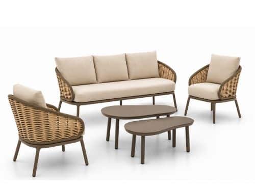 Apple Bee Pine Key/Livo stoel-bank loungeset 5-delig