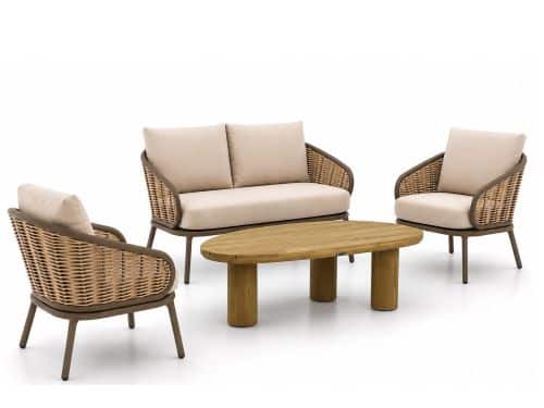 Apple Bee Pine Key/Riah 135 cm stoel-bank loungeset 4-delig