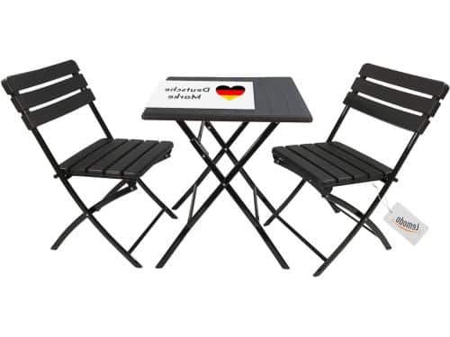 Balkonmeubelset 3-delig - Bistroset inklapbaar - Kleine ruimtes - Ruimtebesparend