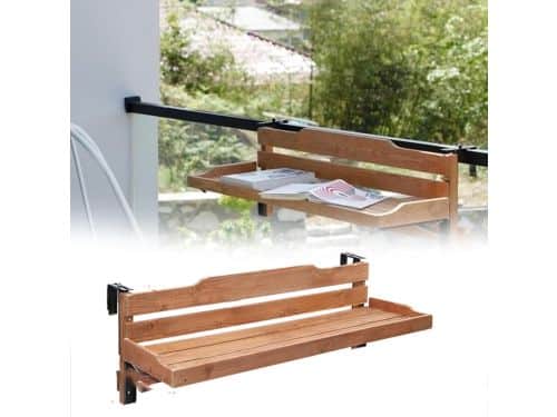 Balkontafel Hout - Buitenbar Werkplek - Kleine Ruimte - Weerbestendig
