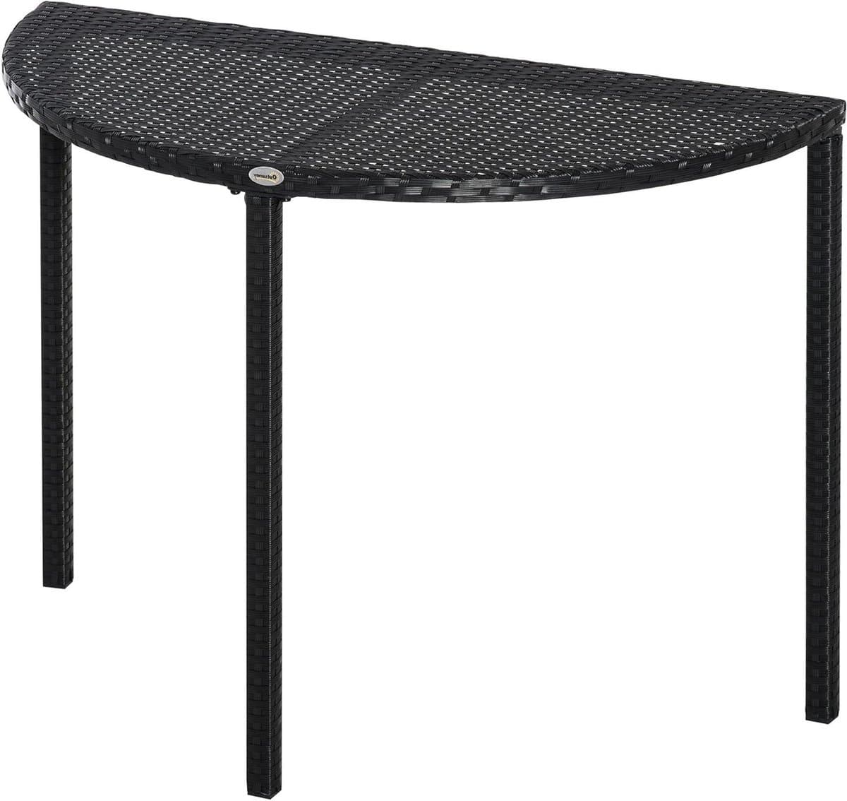 balkontafel tuinmeubel bijzettafel buiten zitten weerbestendig polyrotan