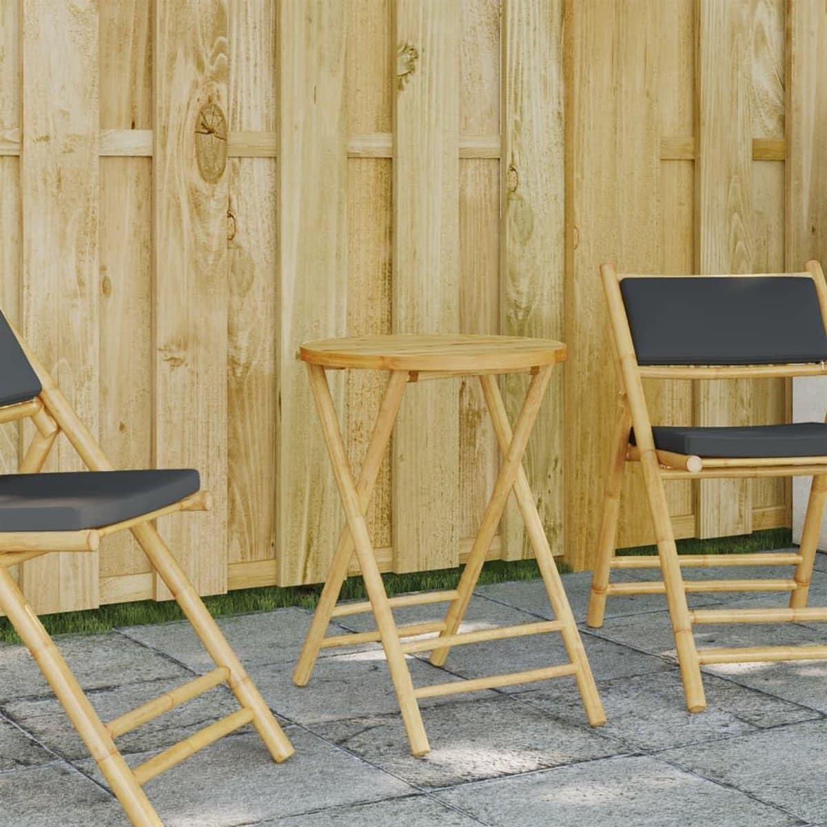 bamboe klaptafel balkon tafel terras buiten zitten