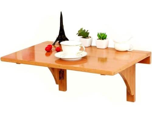 Bamboe Klaptafel - Wandbureau Opvouwbaar - Ruimte Besparen - Compact