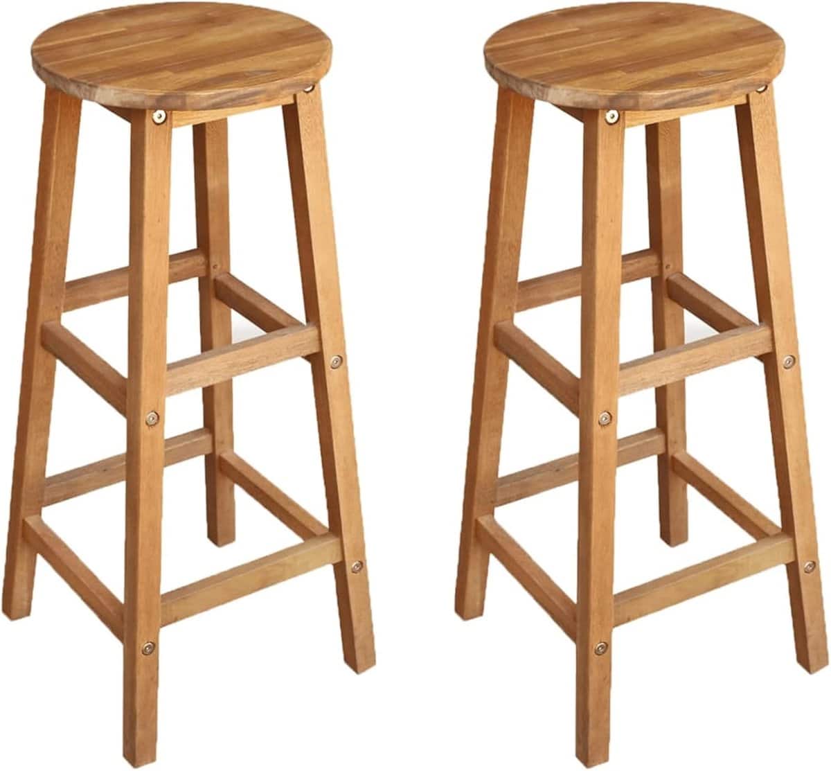 barkrukken set barstoelen hout keuken bar massief