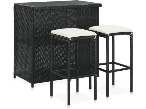 Barset 3-delig - Bistro set - Buiten Zitten - Polyrotan