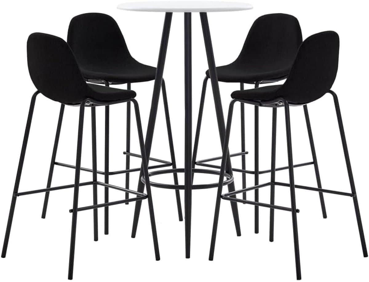 barset 5 delig bartafel stoelen terras balkon stoffen