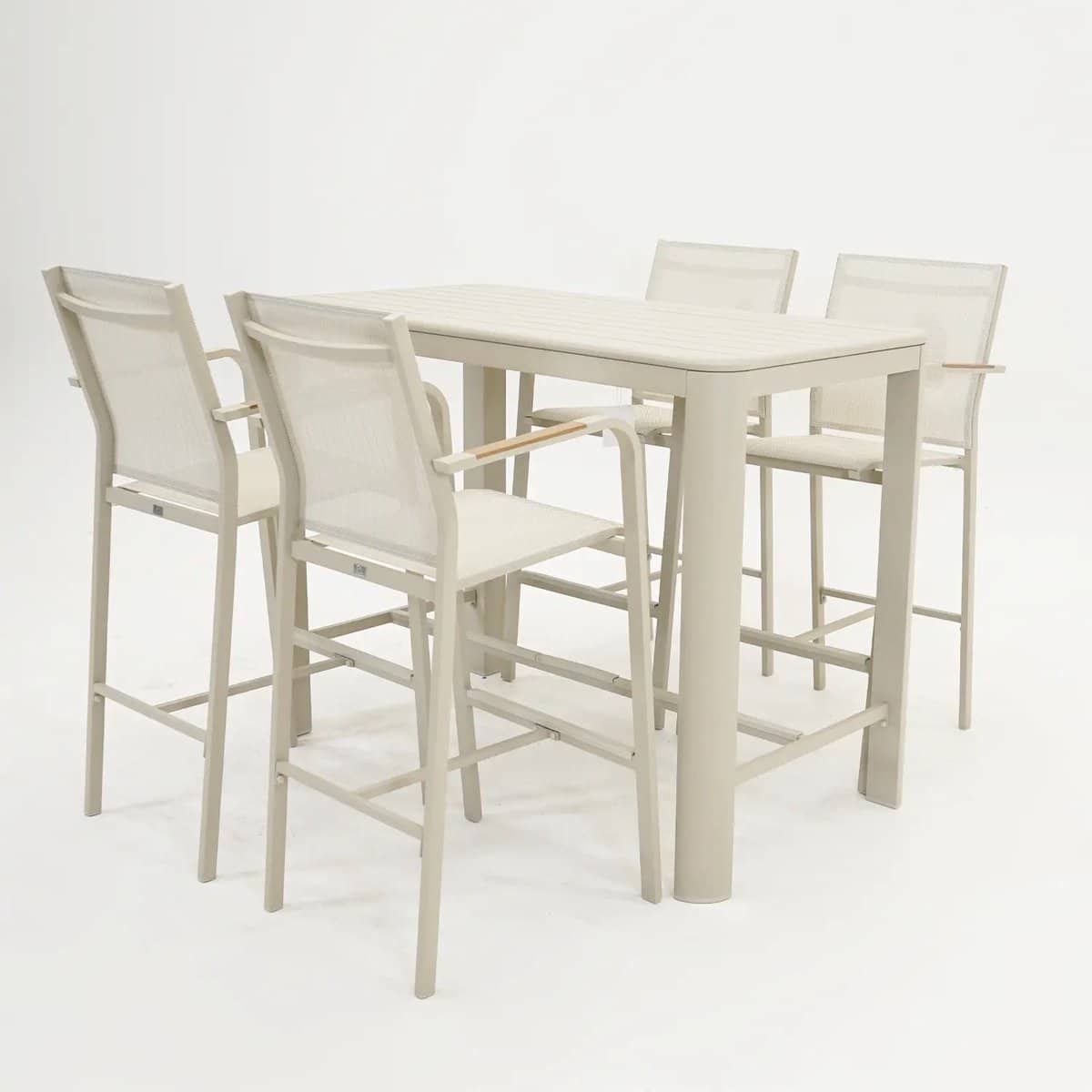 barset eos met 4x barstoel quenza crème