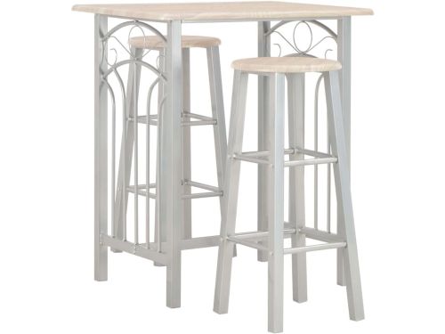 Barset Hout Staal - Bistroset Tuinmeubel - Buiten Zitten