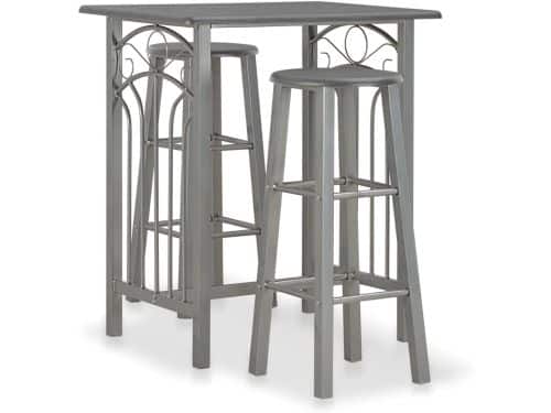 Barset Hout Staal - Buitenmeubilair Set - Tuin Terras Gebruik