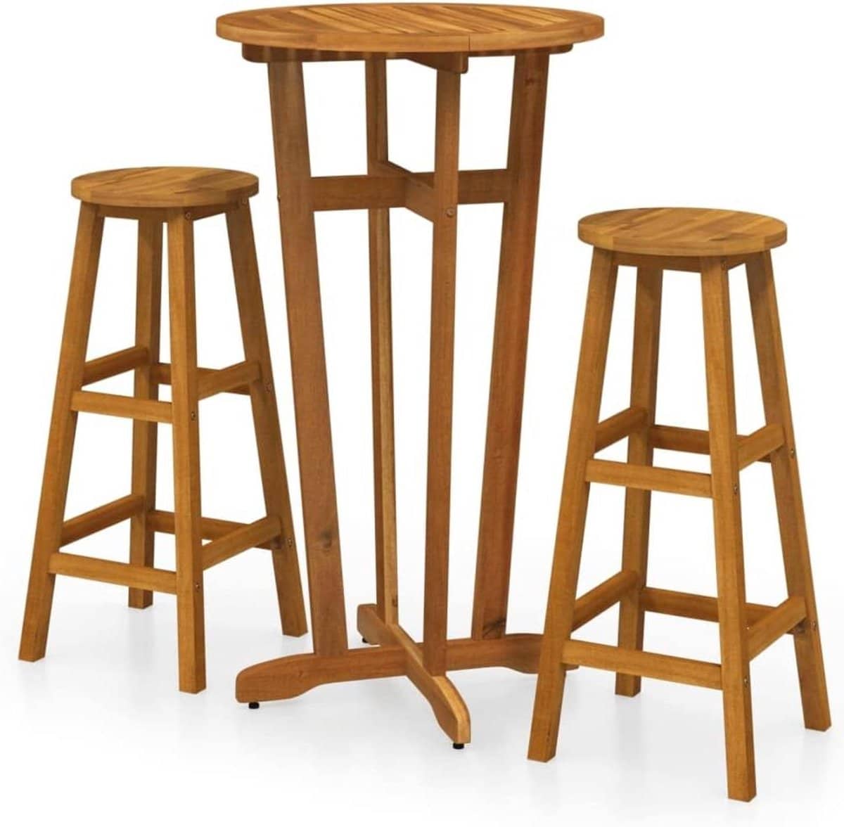 barset massief hout bistroset buiten gezellig zitten