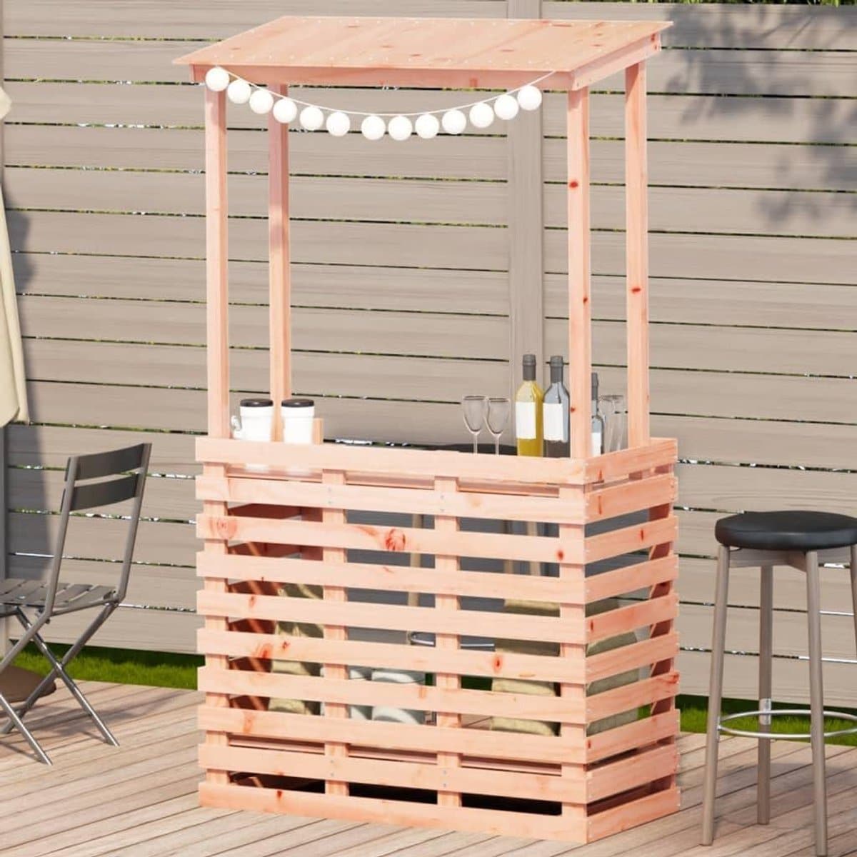 bartafel met dak buitentafel hout buiten genieten